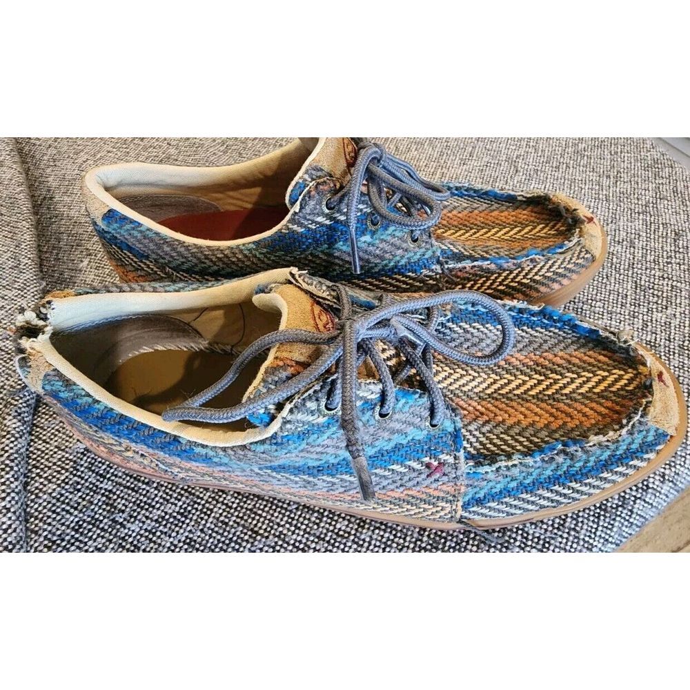 Twisted X Hooey Loper Southwest Aztec Moc Toe Shoes Lace Up Mens 11 Loafer Slip